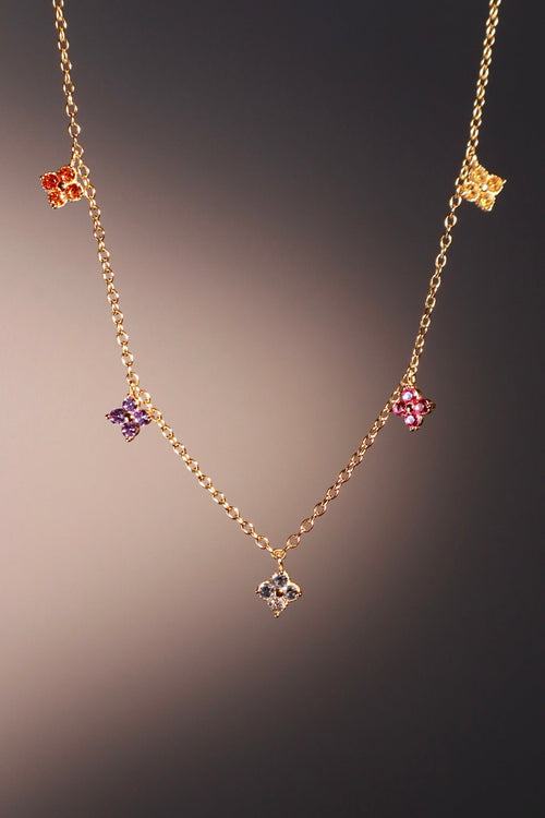 18K Gold Vermeil Color Petal Necklace