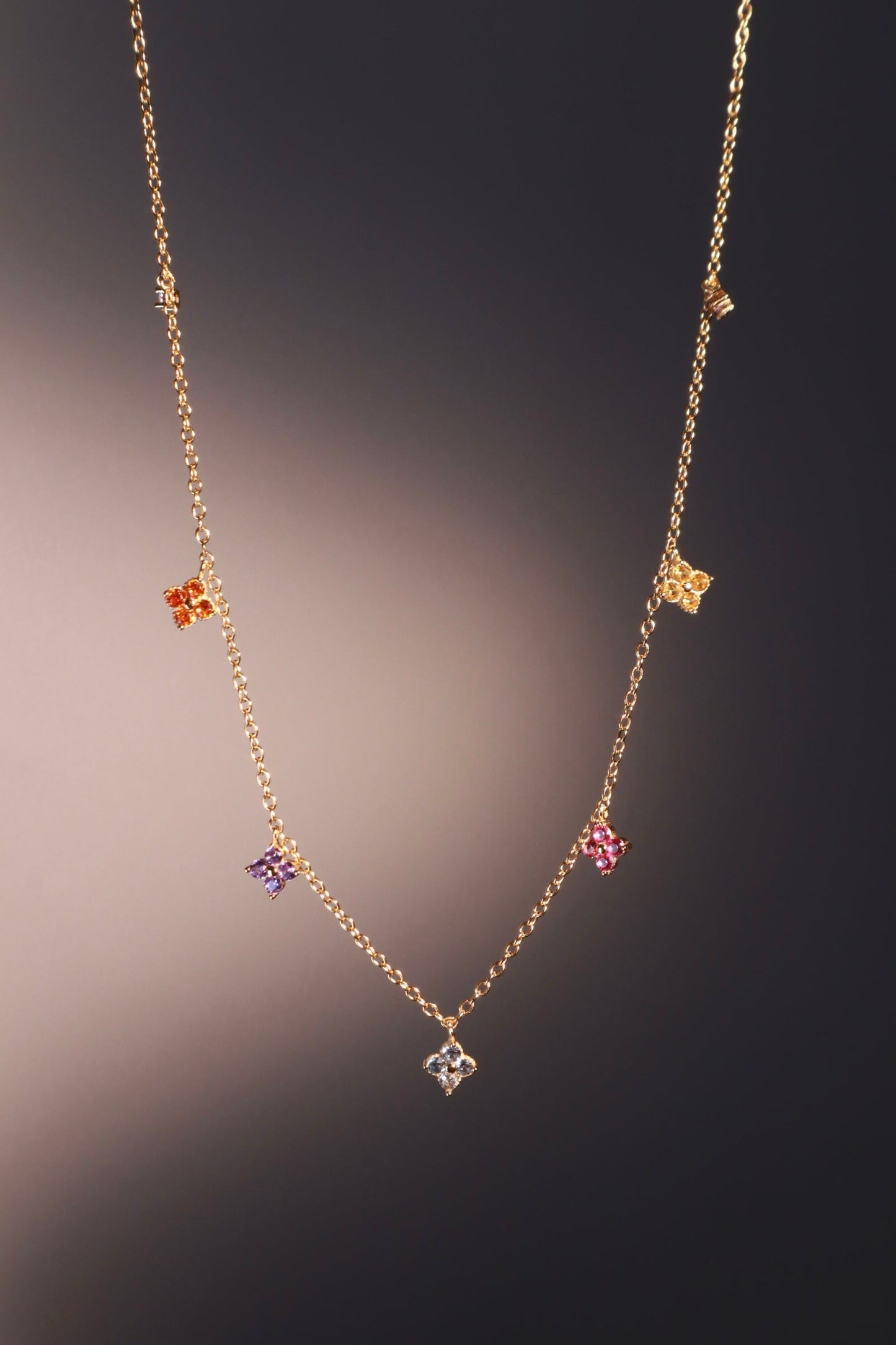 18K Gold Vermeil Color Petal Necklace