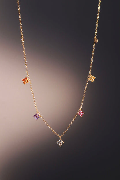 18K Gold Vermeil Color Petal Necklace