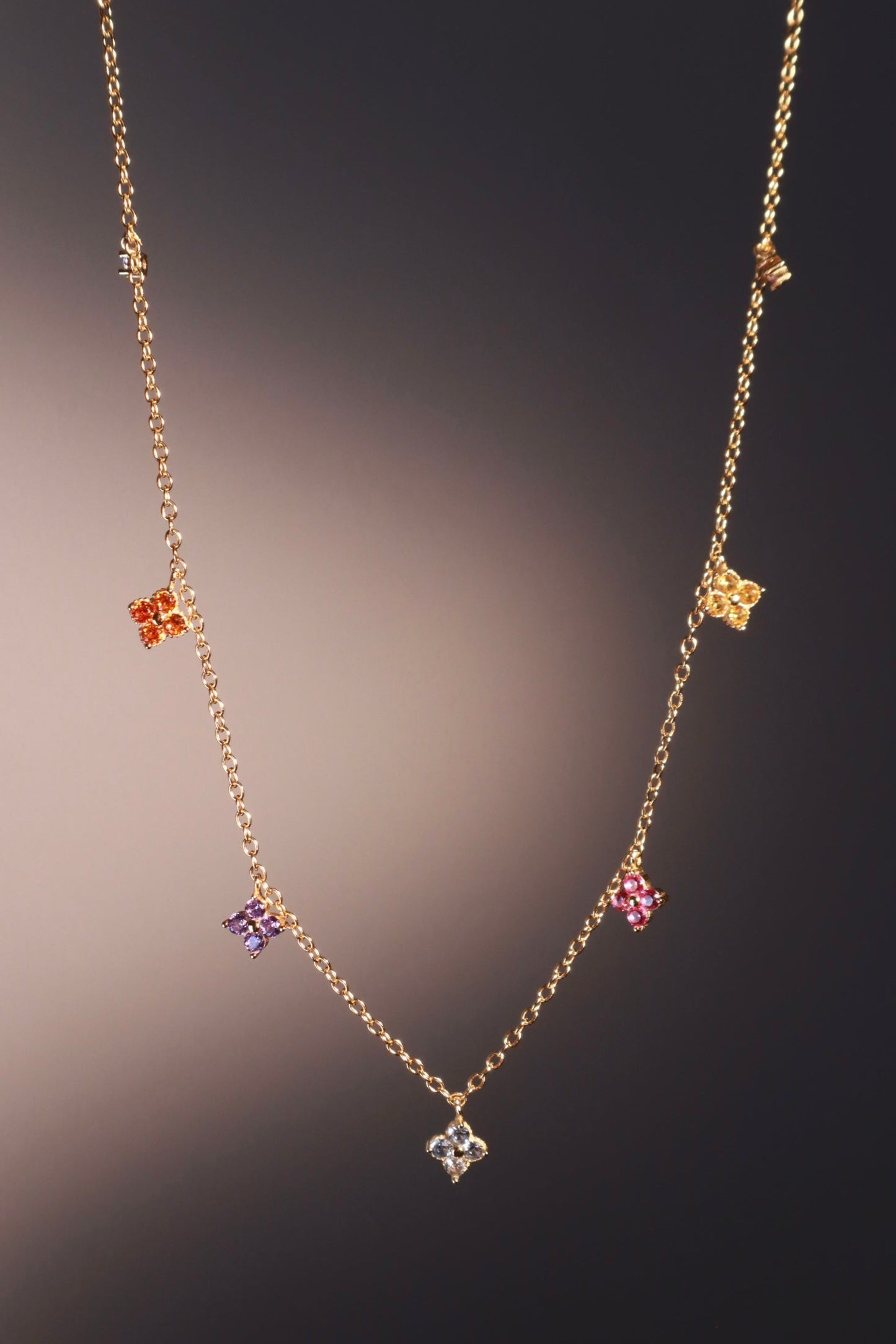 18K Gold Vermeil Color Petal Necklace