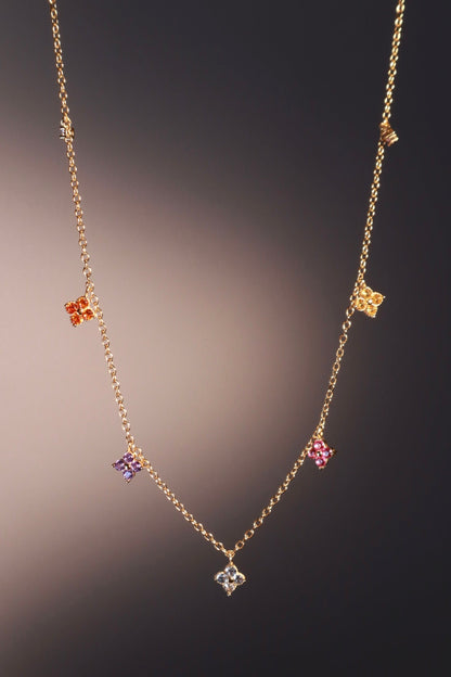 18K Gold Vermeil Color Petal Necklace