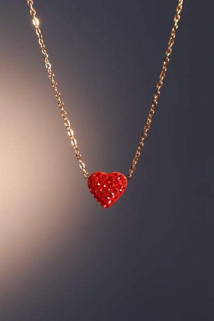 18K Gold Stainless Steel Overflowing Heart Necklace
