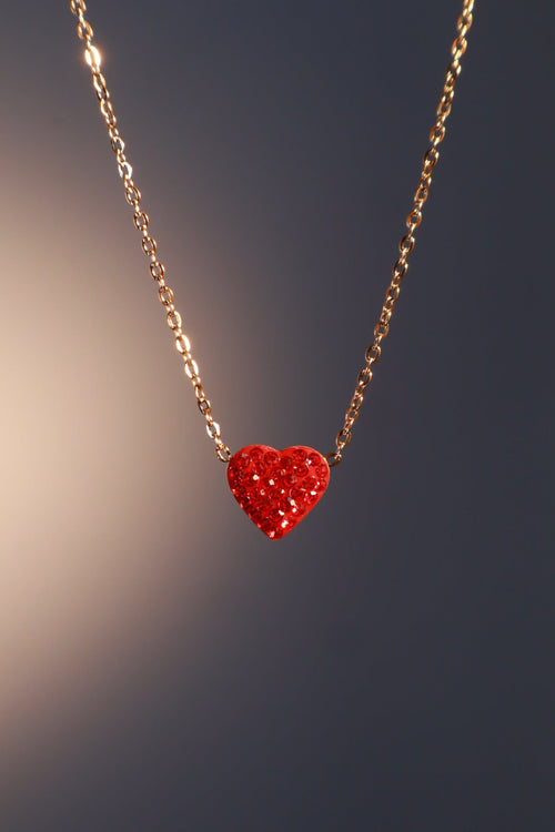 18K Gold Stainless Steel Overflowing Heart Necklace