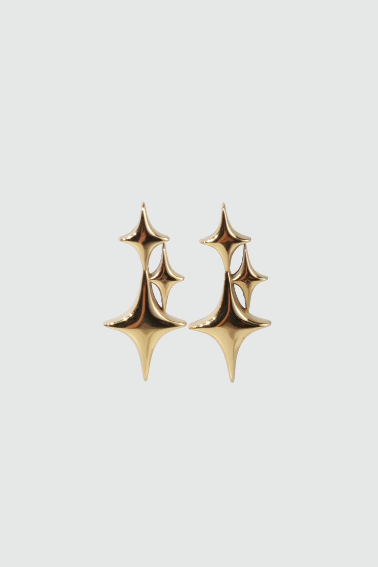 18K Gold Stainless Steel 3 in 1 Stars Earrings