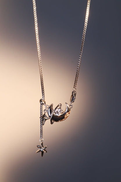 Moon Around Heart Necklace