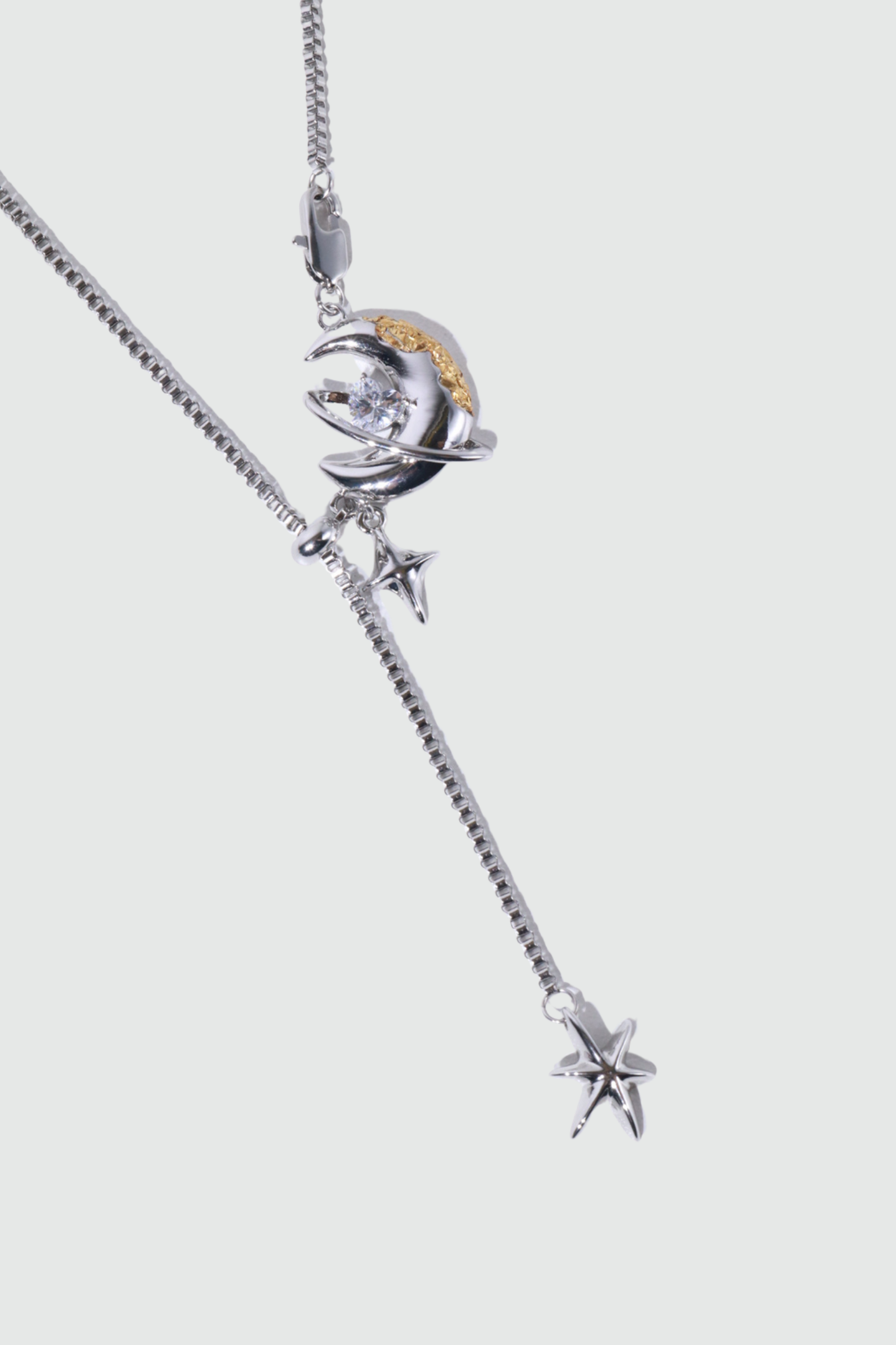 Moon Around Heart Necklace