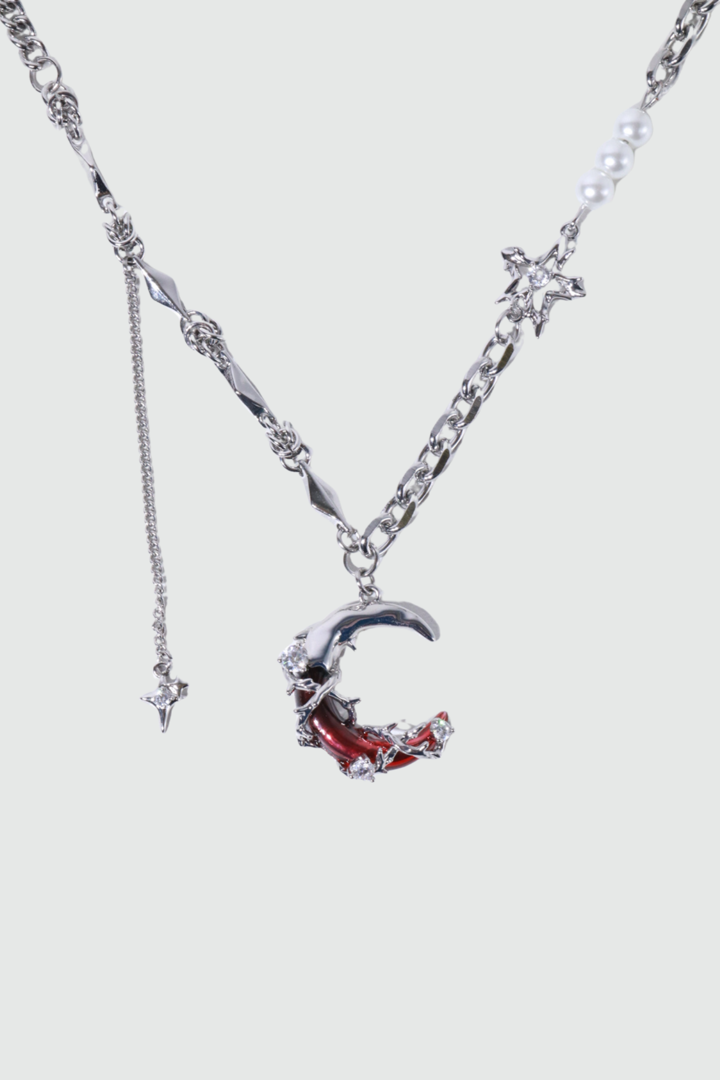 Red Moon Pearls Necklace