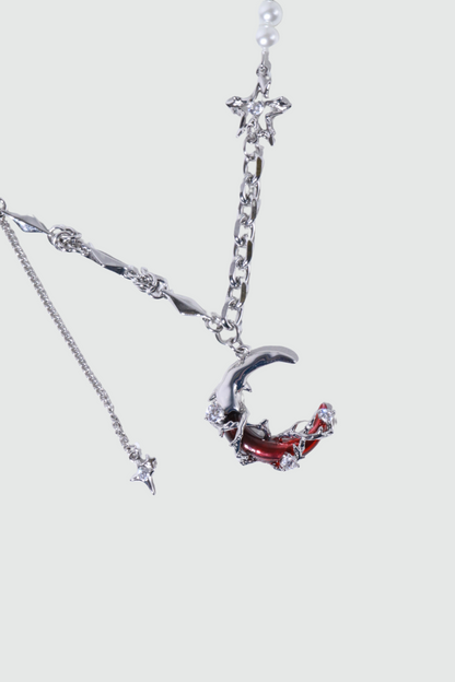 Red Moon Pearls Necklace
