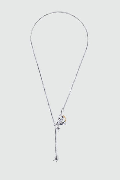 Moon Around Heart Necklace