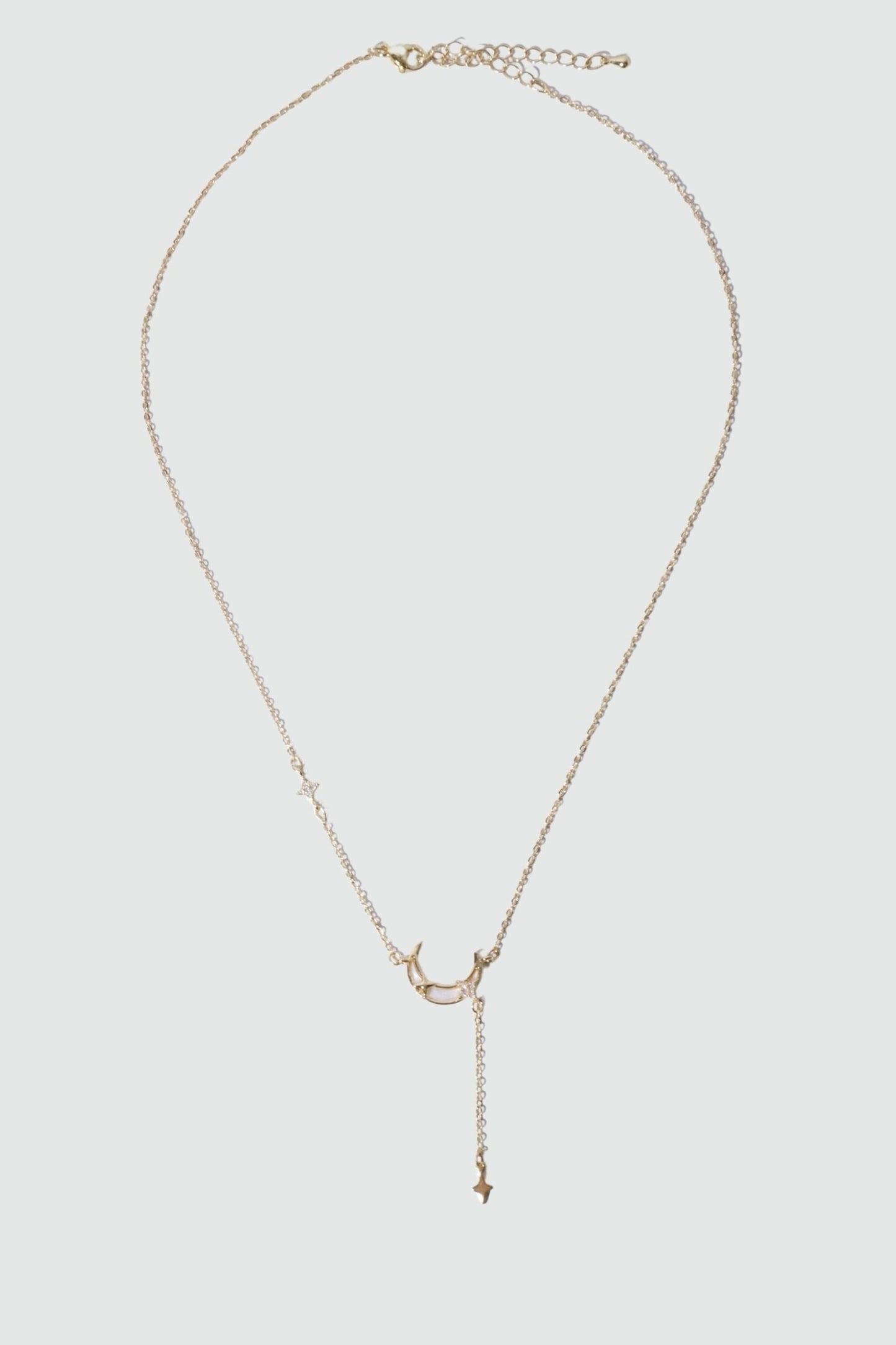 14K Real Gold Plated Lucky Moon Shell Necklace