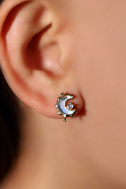 6 Pcs Moonstone + Starlet Earrings Bundle