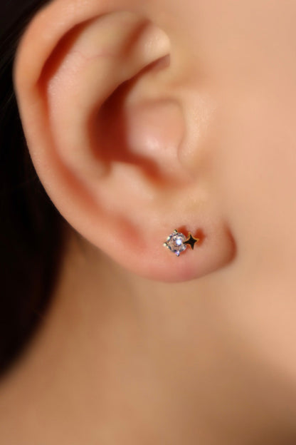6 Pcs Moonstone + Starlet Earrings Bundle