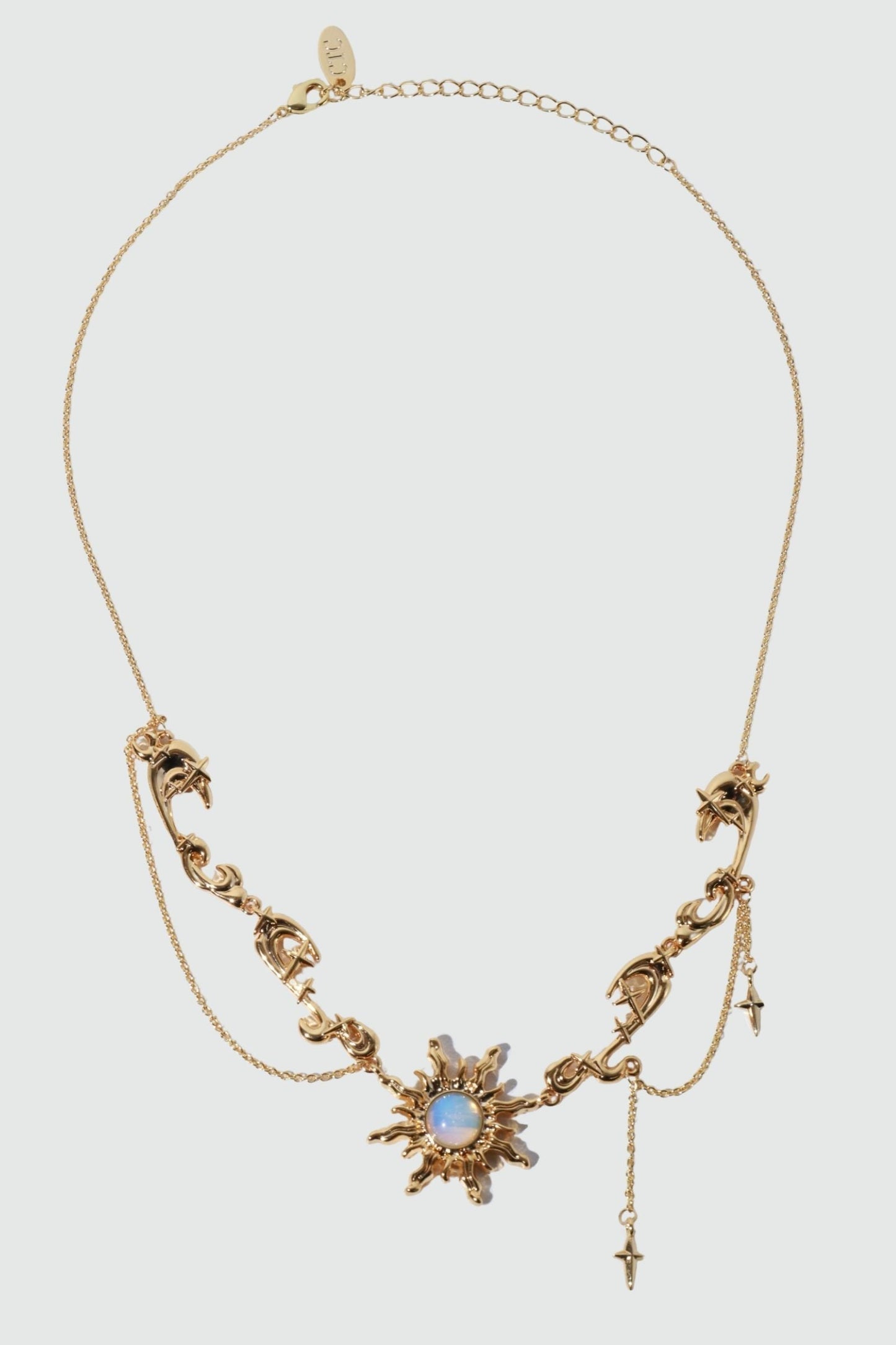 18K Real Gold Plated Frostfire Sun Necklace