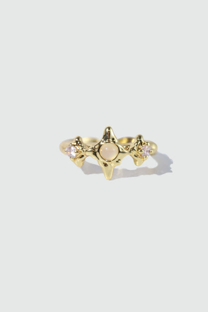 18K Real Gold Plated 3 in 1 Moonlight Star Ring