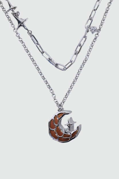 Brown Starlight Moon Necklace