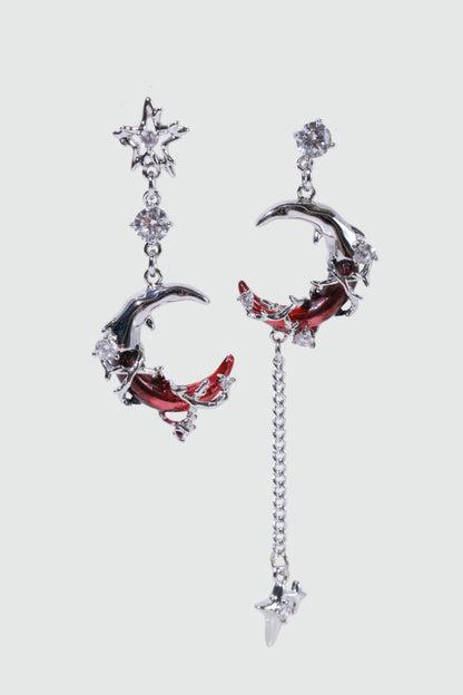 Red Moon Earrings