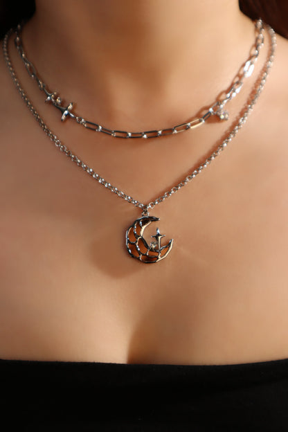 Brown Starlight Moon Necklace