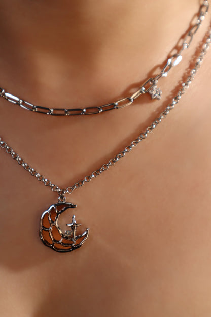 Brown Starlight Moon Necklace