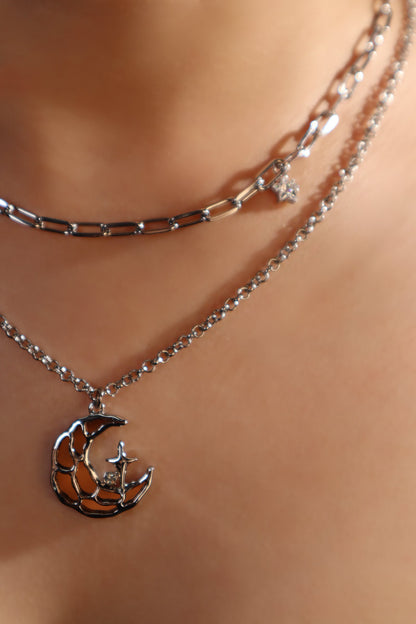 Brown Starlight Moon Necklace