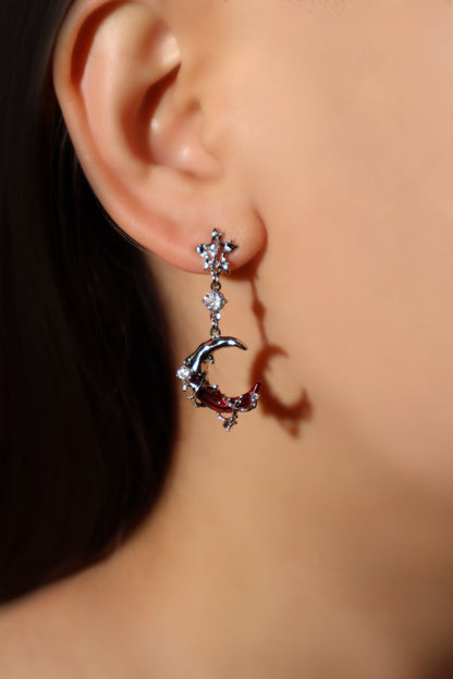 Red Moon Earrings