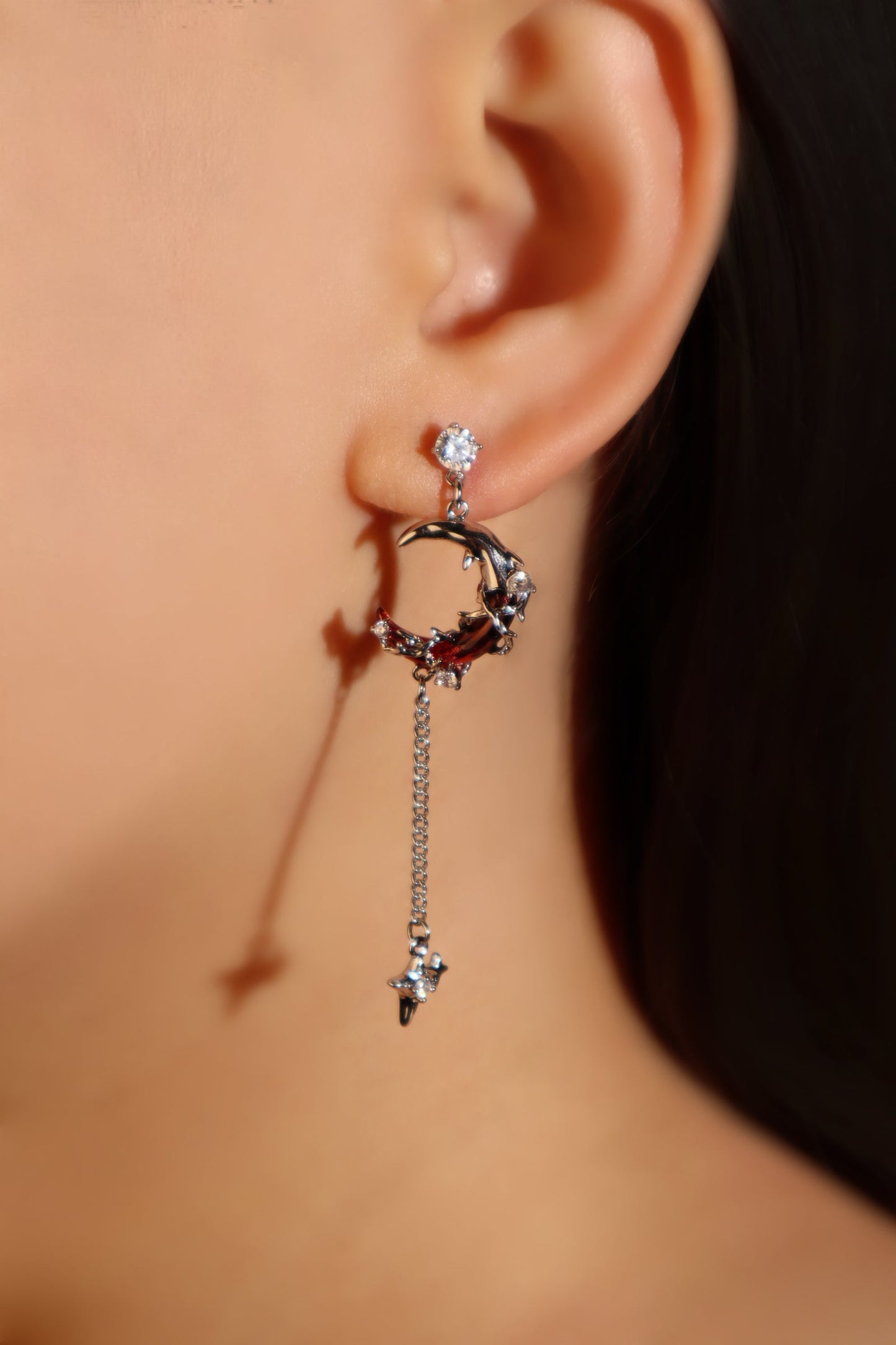 Red Moon Earrings