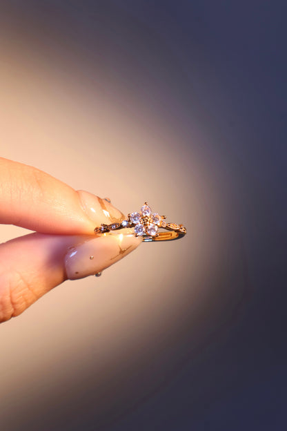 18K Real Gold Plated Starlight Bloom Ring