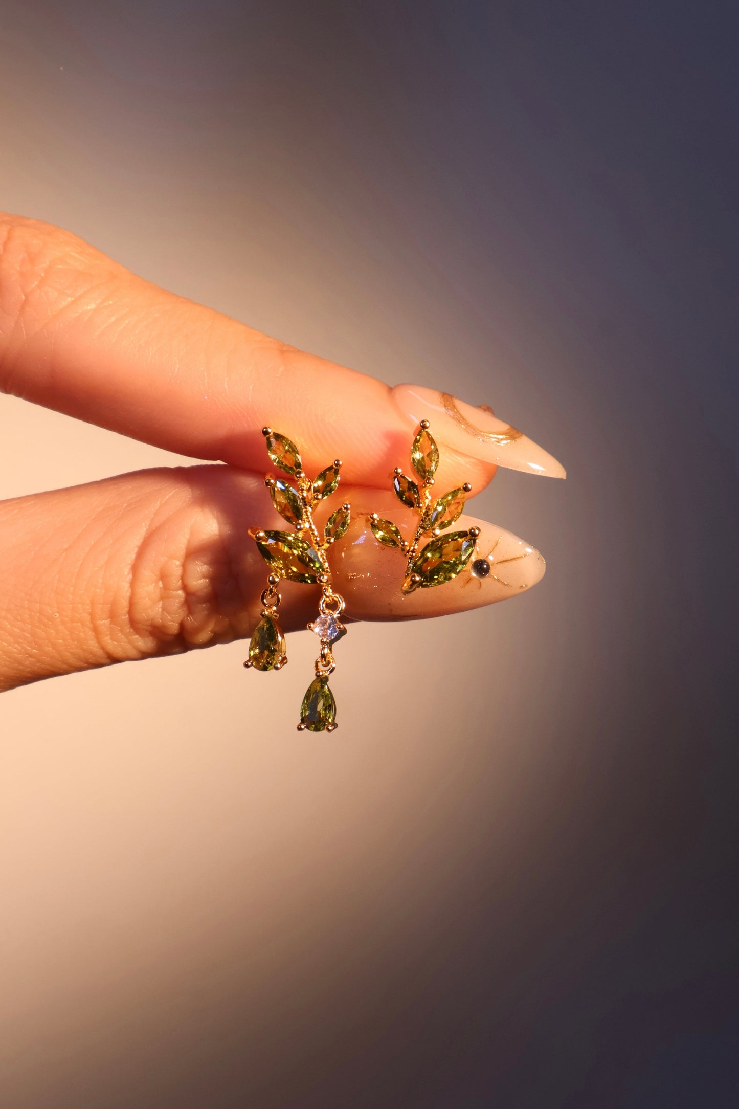 14K Real Gold Plated Verdant Vines Earrings