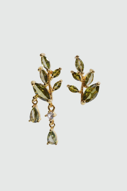 14K Real Gold Plated Verdant Vines Earrings