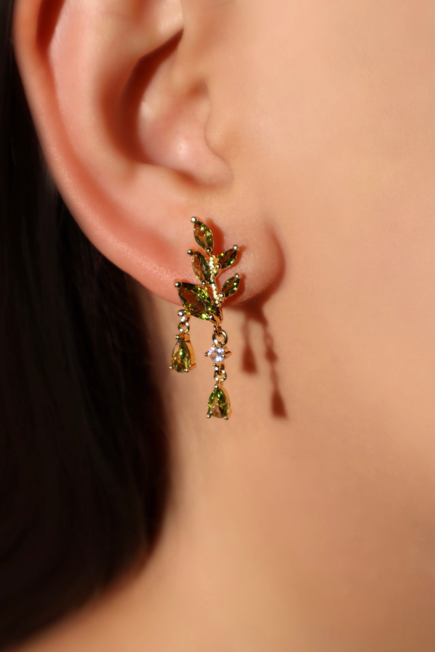 14K Real Gold Plated Verdant Vines Earrings