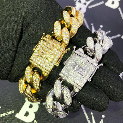 20MM Miami Cuban Link Hip Hop Bling Bling Bracelet