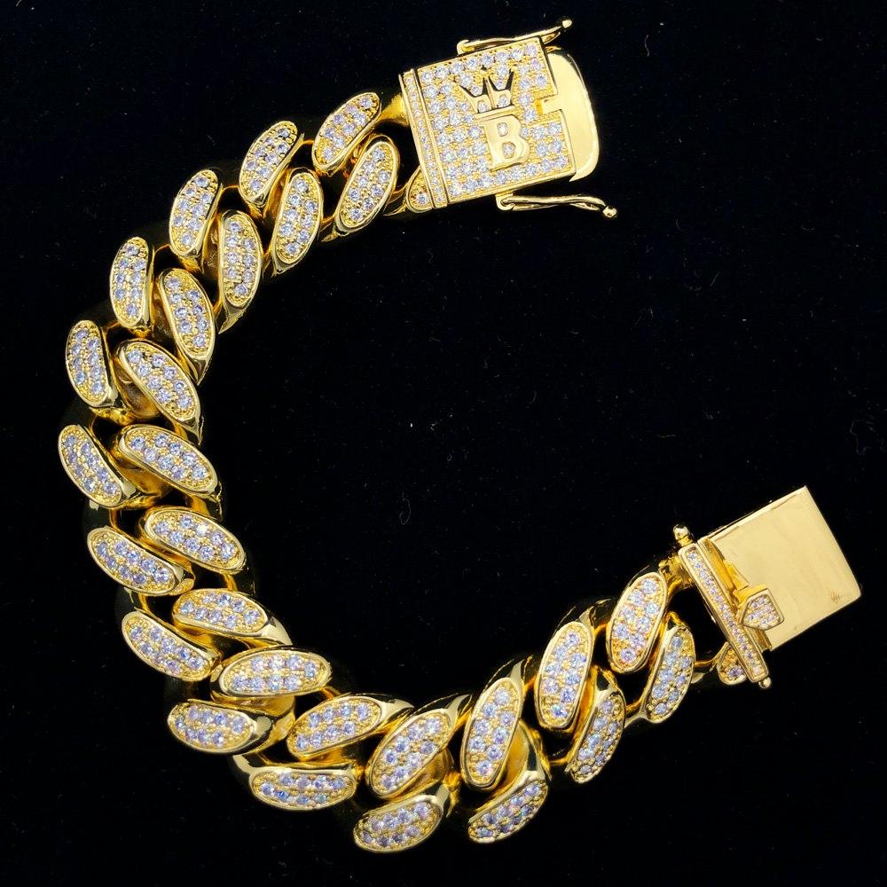 20MM Miami Cuban Link Hip Hop Bling Bling Bracelet