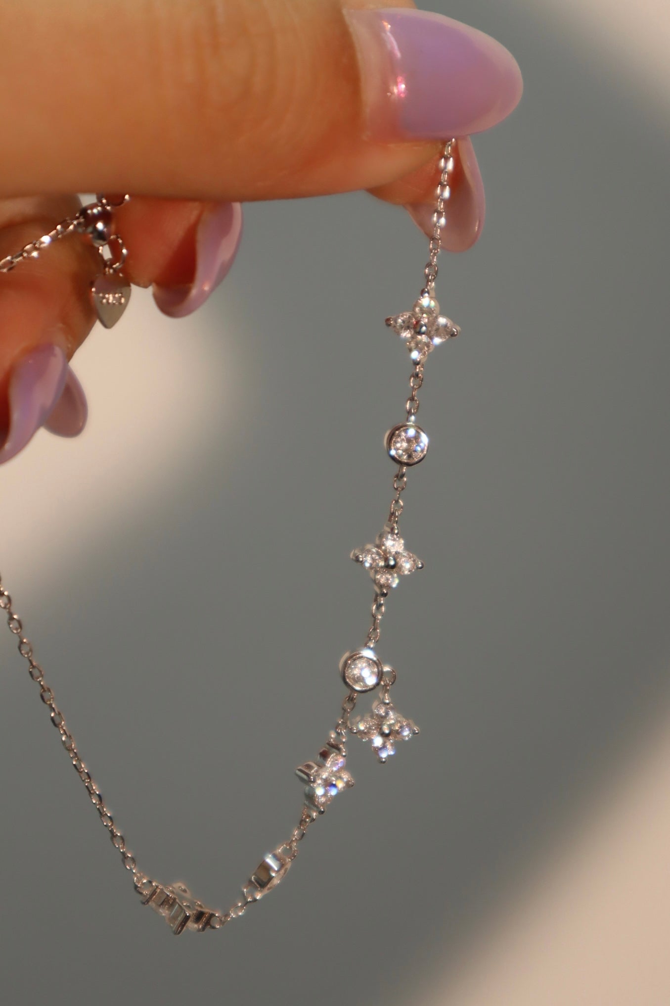 925 Sterling Silver Multi Starlight Petal Bracelet