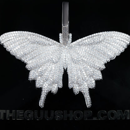 18K Gold-Plated Micro-inlay AAA CZ Butterfly Pendant Necklace