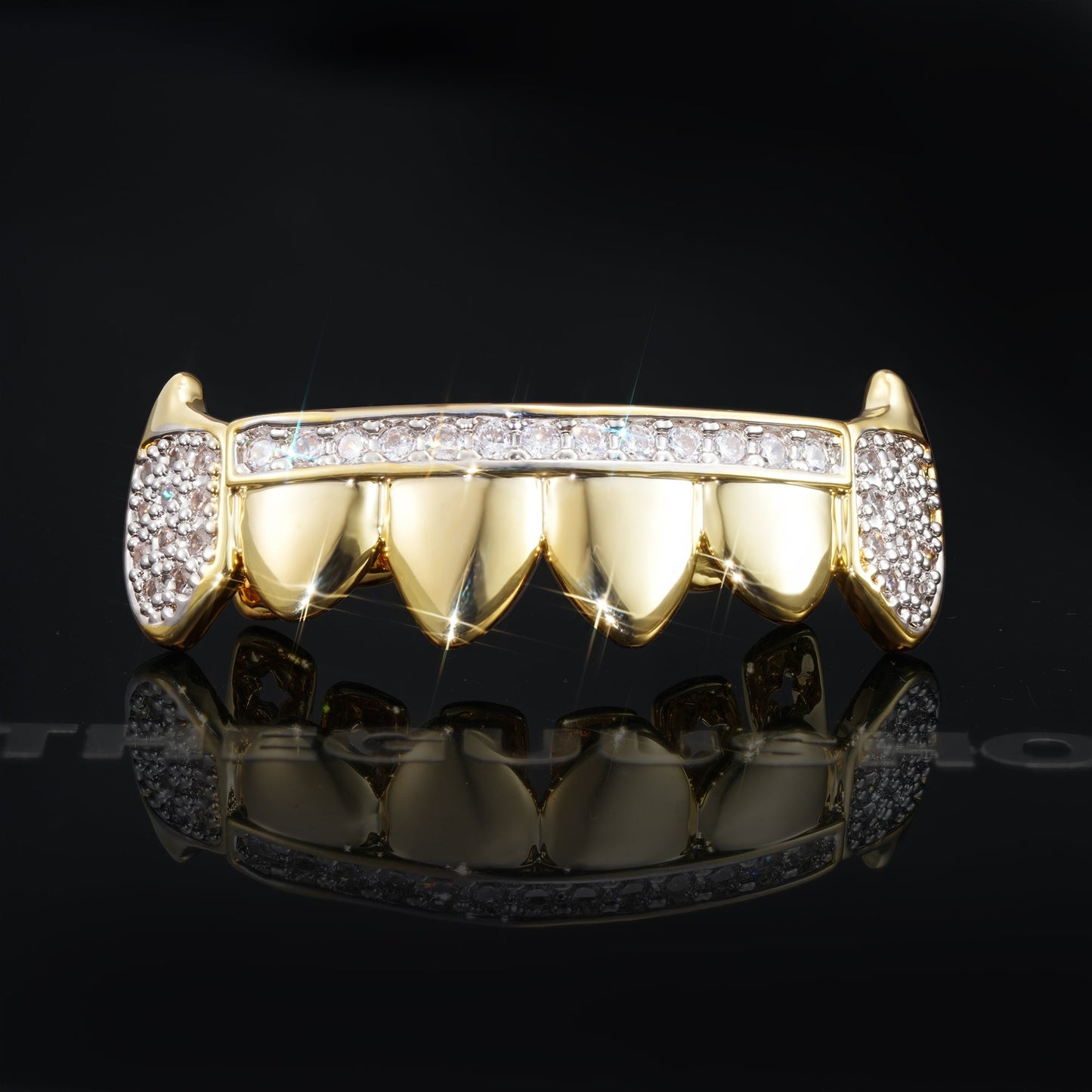 18K Gold-Plated Micro-inlay CZ Grillz