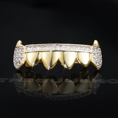 18K Gold-Plated Micro-inlay CZ Grillz