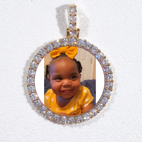 3D CIRCLE CUSTOM PICTURE PENDANT SMALL SIZE
