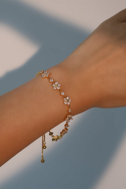 18K Real Gold Plated Starlight Bloom Bracelet