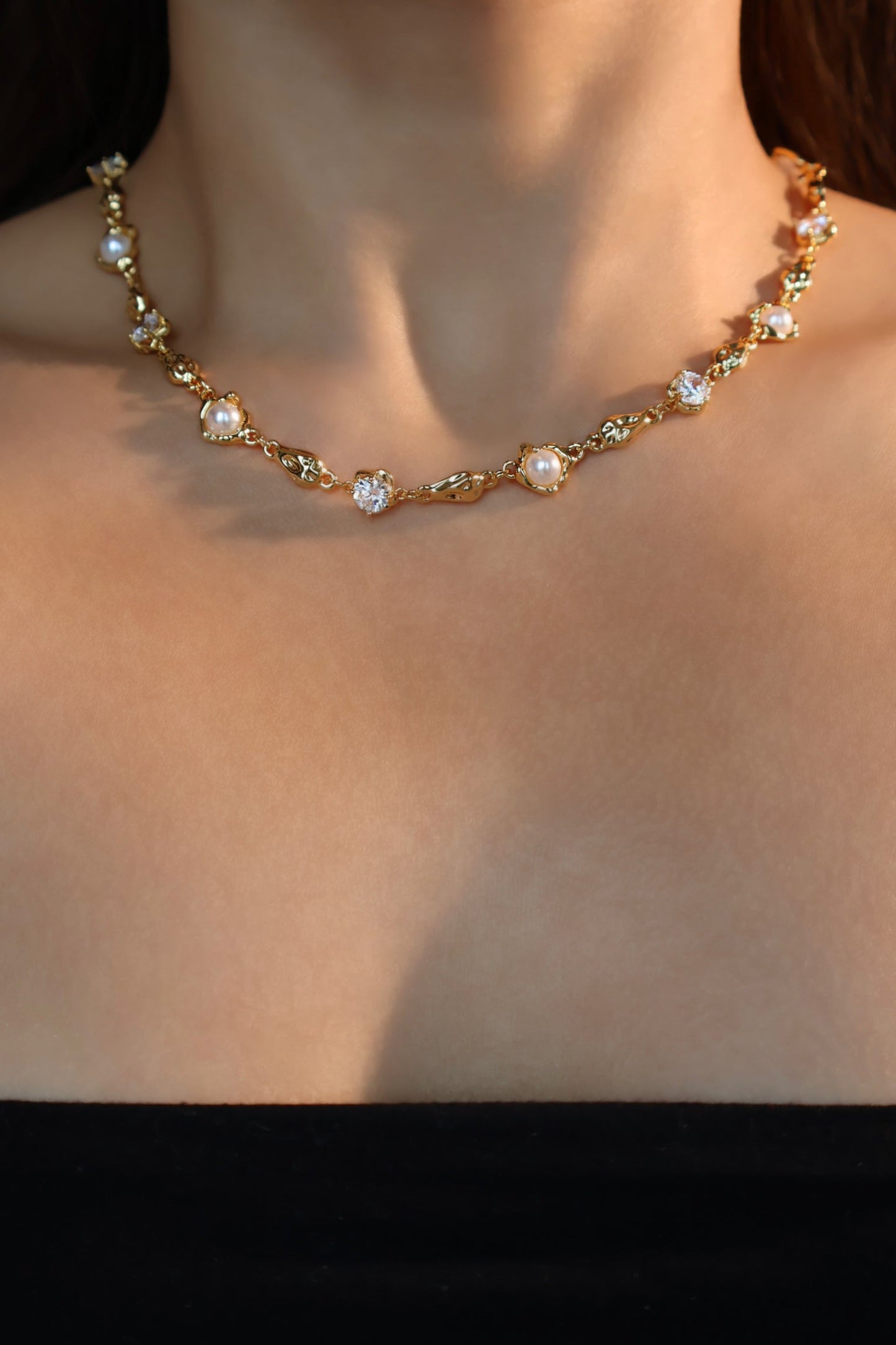 Luxury Diamond Pearl Necklace Bundle (Waist Chain)