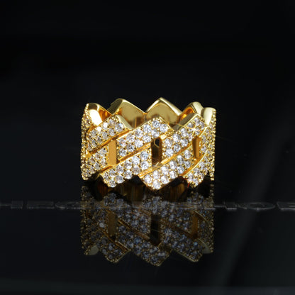 18K Gold-Plated Micro-inlay AAA CZ Ring