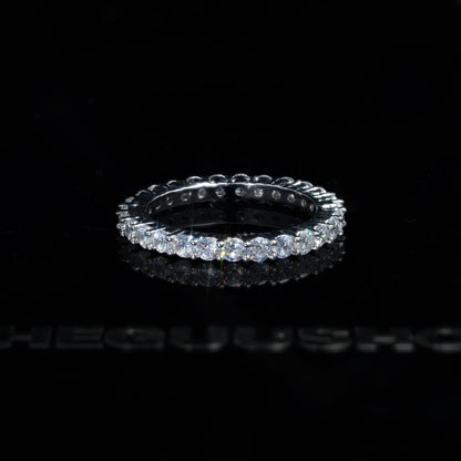 2mm Iced CZ Ripple Micro-inlay Ring