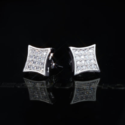 10MM Micro-inlay AAA CZ High Grade Stud Earring