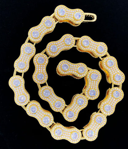 3D Bike Link Bling Bling CZ Iced Out Chain