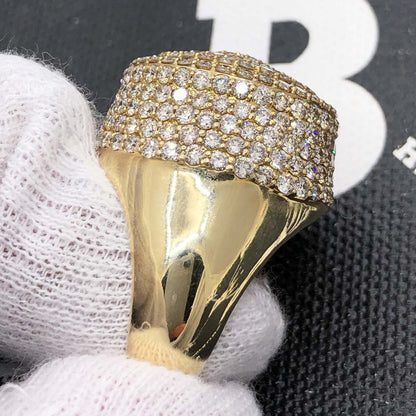 3D Circular Domed Diamond Ring 5.78cttw 10K Yellow Gold
