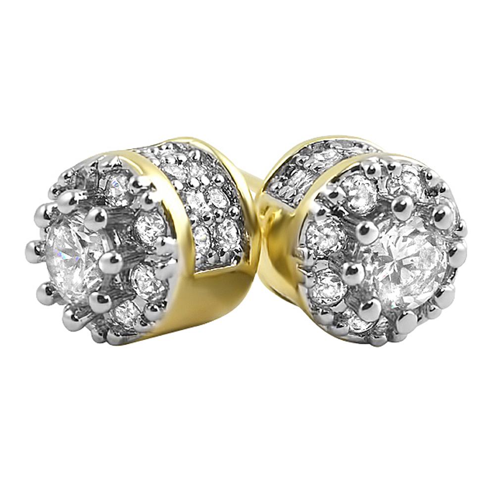 3D Cluster VVS Moissanite Earrings .925 Sterling Silver