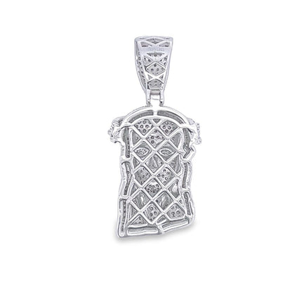 3D Mini Jesus VVS Moissanite Pendant 3.00cttw .925 Sterling Silver