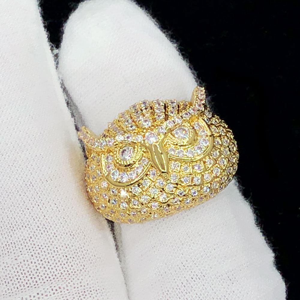 3D Owl VVS Hip Hop Iced Out Ring