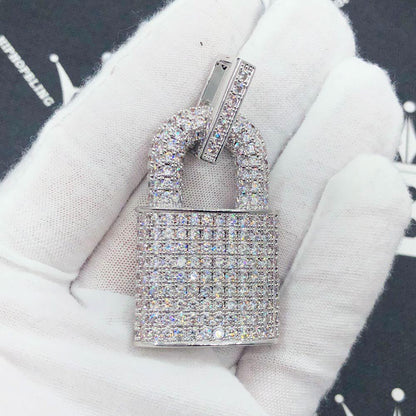 3D Padlock Iced Out Hip Hop Pendant