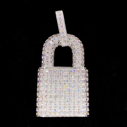 3D Padlock Iced Out Hip Hop Pendant
