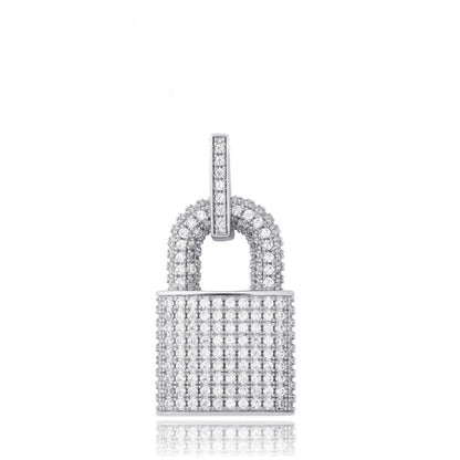 3D Padlock Iced Out Hip Hop Pendant