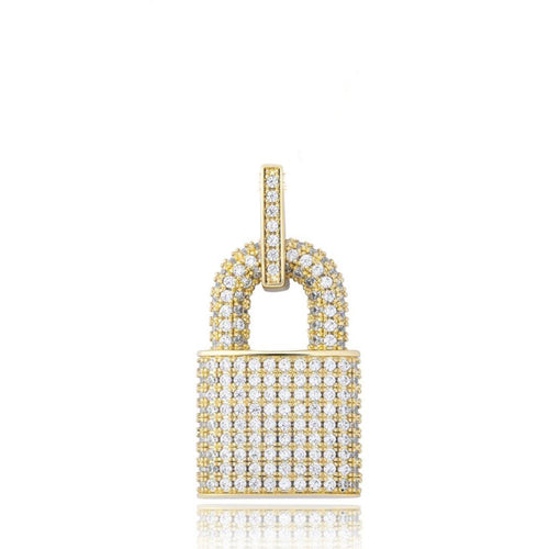 3D Padlock Iced Out Hip Hop Pendant